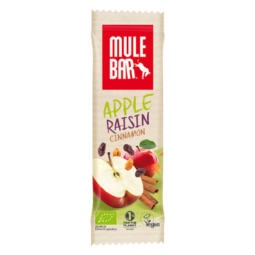 Barre pomme raisin cannelle BIO par Mulebar 