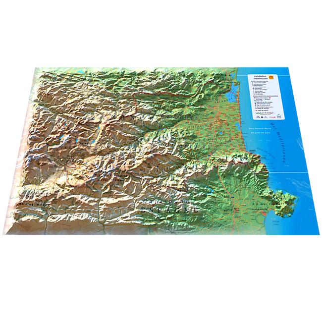 RELIEF PYRENEES ORIENTALES 61X41