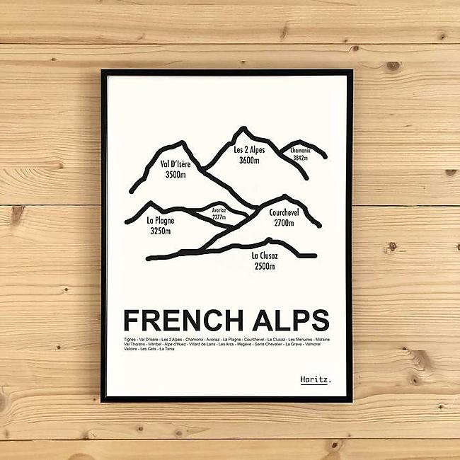 FRENCH ALPS 30 X 40 CM