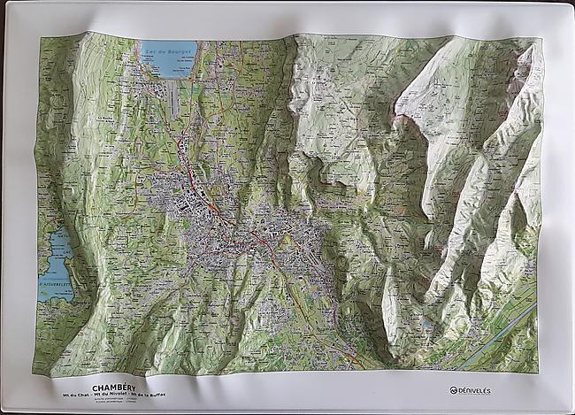 CARTE EN RELIEF CHAMBERY