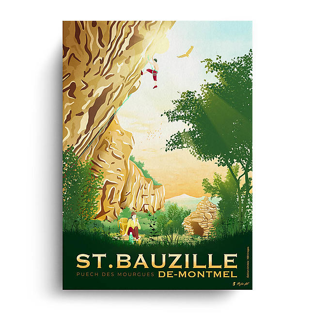 SAINT BAUZILLE DE MONTMEL AFFICHE A4 VIN