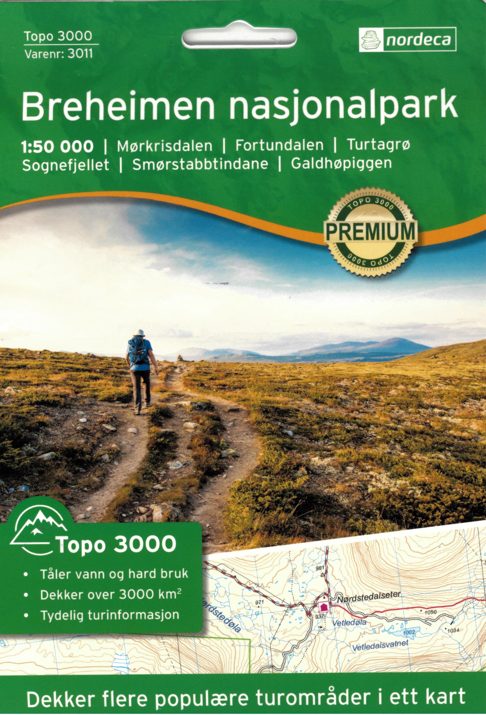 3011 BREHEIMEN NASJONALPARK 1 50 000 NORVEGE