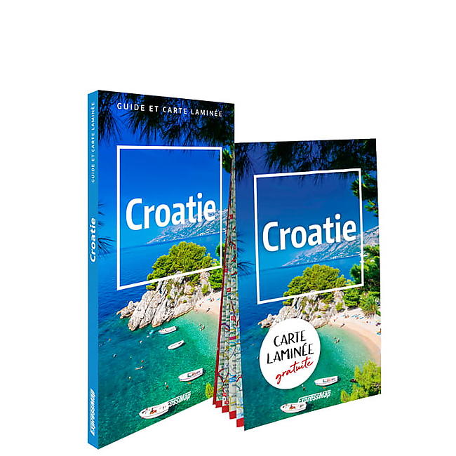 CROATIE GUIDE ET CARTE LAMINEE