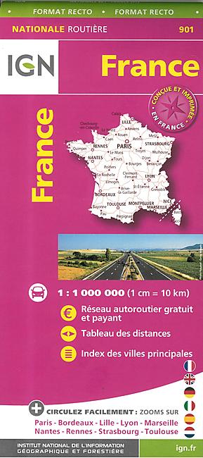 901 FRANCE MAXI FORMAT ECHELLE 1 1M