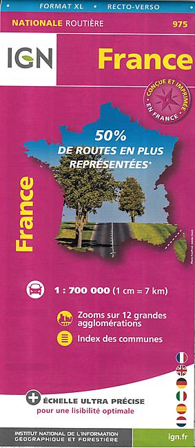 975 FRANCE XL RECTO VERSO ECHELLE 1 700 000