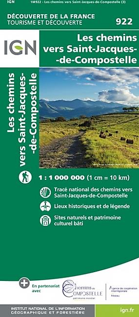 922 LES CHEMINS VERS SAINT JACQUES DE COMPOSTELLE