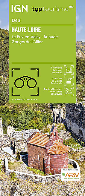 HAUTE-LOIRE D43 TOP TOURISME 100 IGN