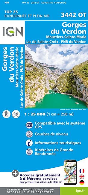 TOP 25 3442OT GORGES DU VERDON 1 25 000