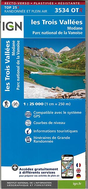 TOP25R 3534OTR LES TROIS VALLEES  1 25 000