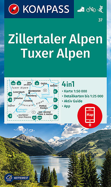 37 ZILLERTALER ALPEN TUXER ALPEN 1 50 000