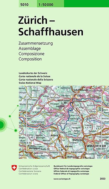 5010 ZURICH SCHAFFHAUSEN ECHELLE 1 50 000