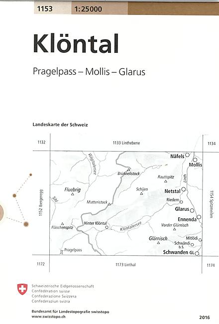 1153 KLONTAL  ECHELLE 1 25 000