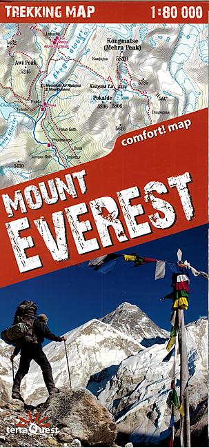 TREKKING MAP MOUNT EVEREST 1 80 000