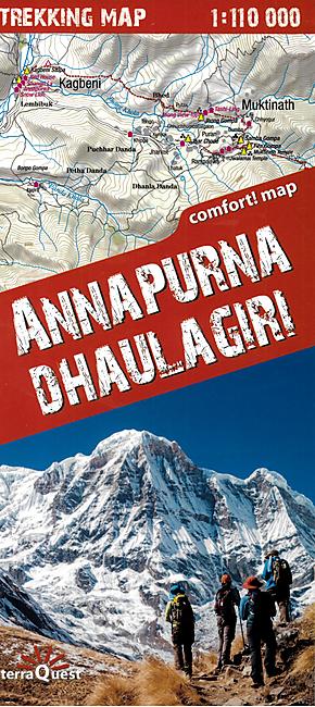 TREKKING MAP ANNAPURNA DHAULAGIRI 1.110.000