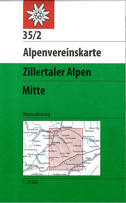 35 2 ZILLERTALER ALPEN CENTRE 1 25 000