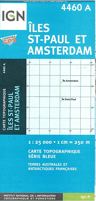 IGN 4460A ILES ST PAUL AMSTERDAM 1 25 000