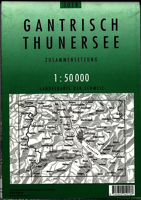 5018 GANTRISCH THUNERSEE  ECHELLE 1 50 000