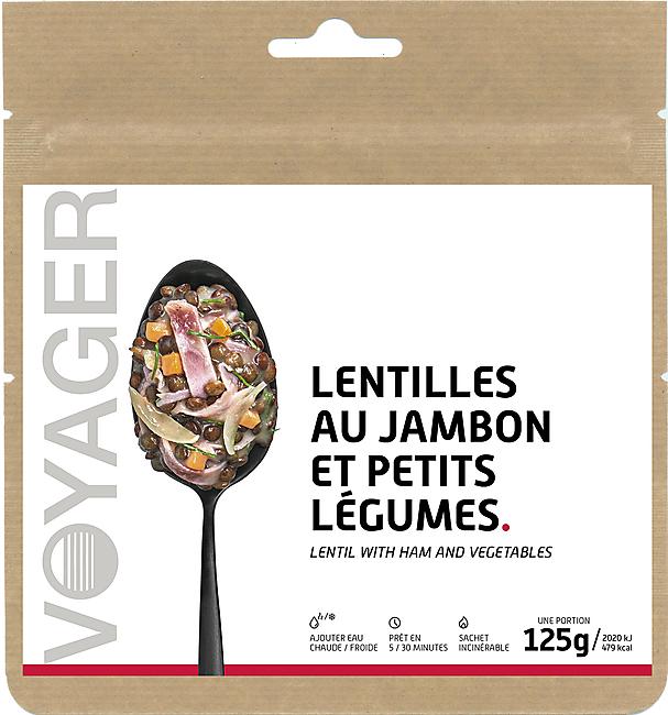 LENTILLES AU JAMBON ET PETITS LEGUMES