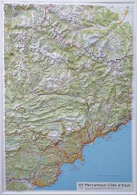 RELIEF MERCANTOUR COTE D AZUR  113X8O