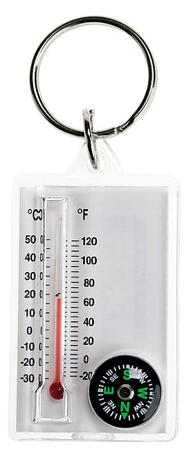 THERMOMETRE BOUSSOLE PORTE CLEFS