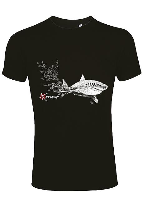 T-SHIRT BIO LE REQUIN BLANC ET LE PLONGEUR HOMME