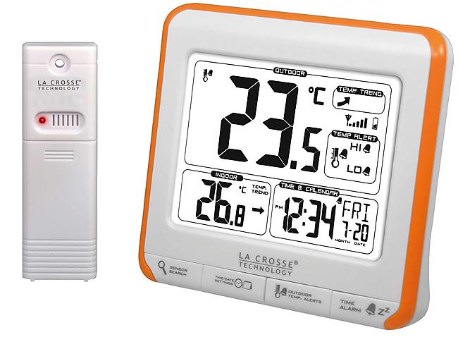 THERMOMETRE ALERTES  WS6811 BLANC/ORANGE