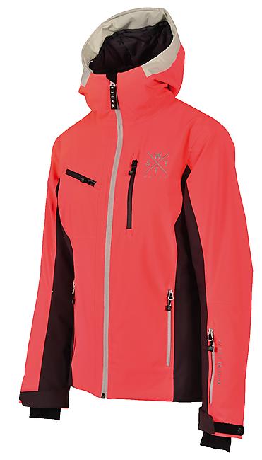 manteau de ski femme fluo