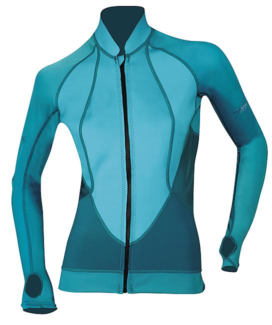 VESTE ZIPPE BUSTE NEO 2MM MANCHES LYCRA FEMME