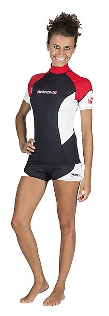 RASHGUARD MANCHES COURTES FEMME