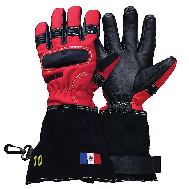 GANT ATTAQUE FEU CUIR ROUGE (sur commande)