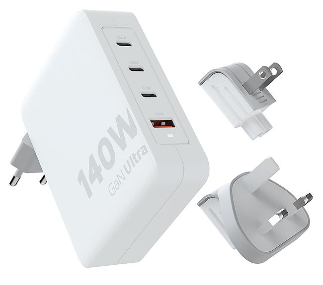 PRISE 220V TRAVEL CHARGER +USB-C PD 140W