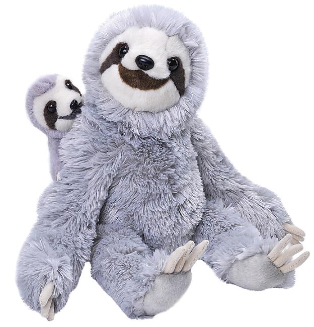 PELUCHE  MUM ET BABY PARESSEUX 38 CM