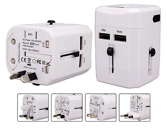 ADAPTATEUR  UNIVERSEL MONDE + 2 USB