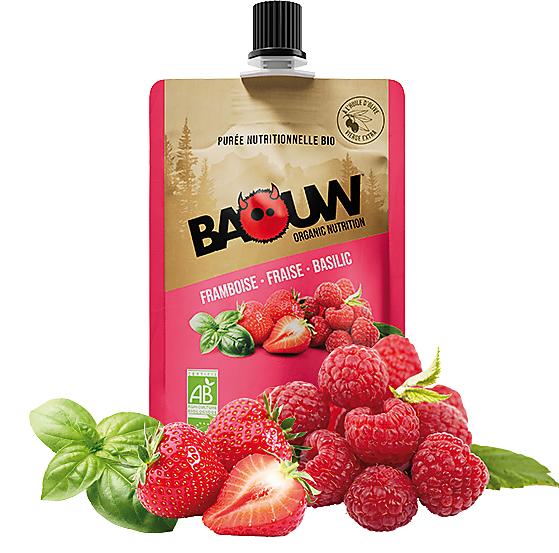 PUREE FRAMBOISE/FRAISE/BASILIC  BIO 90 G