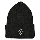 BONNET PLAITED CUFF BEANIE - BLACK DIAMOND