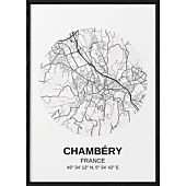 POSTER CARTE CHAMBERY