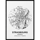 POSTER CARTE STRASBOURG