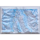 CARTE EN RELIEF GALIBIER THABOR HIVER