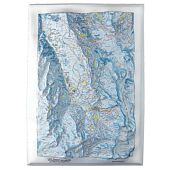 CARTE EN RELIEF LES 3 VALLEES MENUIRES VAL THORENS