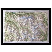 CARTE RELIEF LES ECRINS NORD