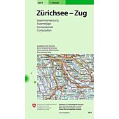 5011 ZURICHSEE ZUG  ECHELLE 1 50 000