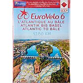 CARTE EUROVELO 6 DE L ATLANTIQUE A BALE EN VELO