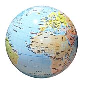 GLOBE GONFLABLE 42 CM PAYS ET VILLES DU MONDE