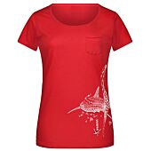 T-SHIRT BIO AVEC POCHE REQUIN BALEINE FEMME