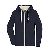 VESTE SHERPA ZIPPEE LES RAIES FEMME