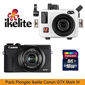 PACK G7X MARK III + CAISSON IKELITE + CARTE 16GO