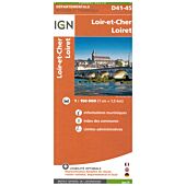 D41 45 LOIR ET CHER LOIRET ECHELLE 1 150 000