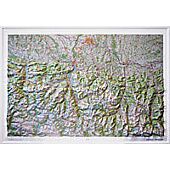 RELIEF HAUTES PYRENEES 1 100 000  113x80