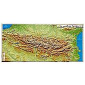 GEORELIEF MASSIF PYRENEES 62X31