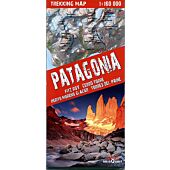 TREKKING MAP PATAGONIA 1 160 000